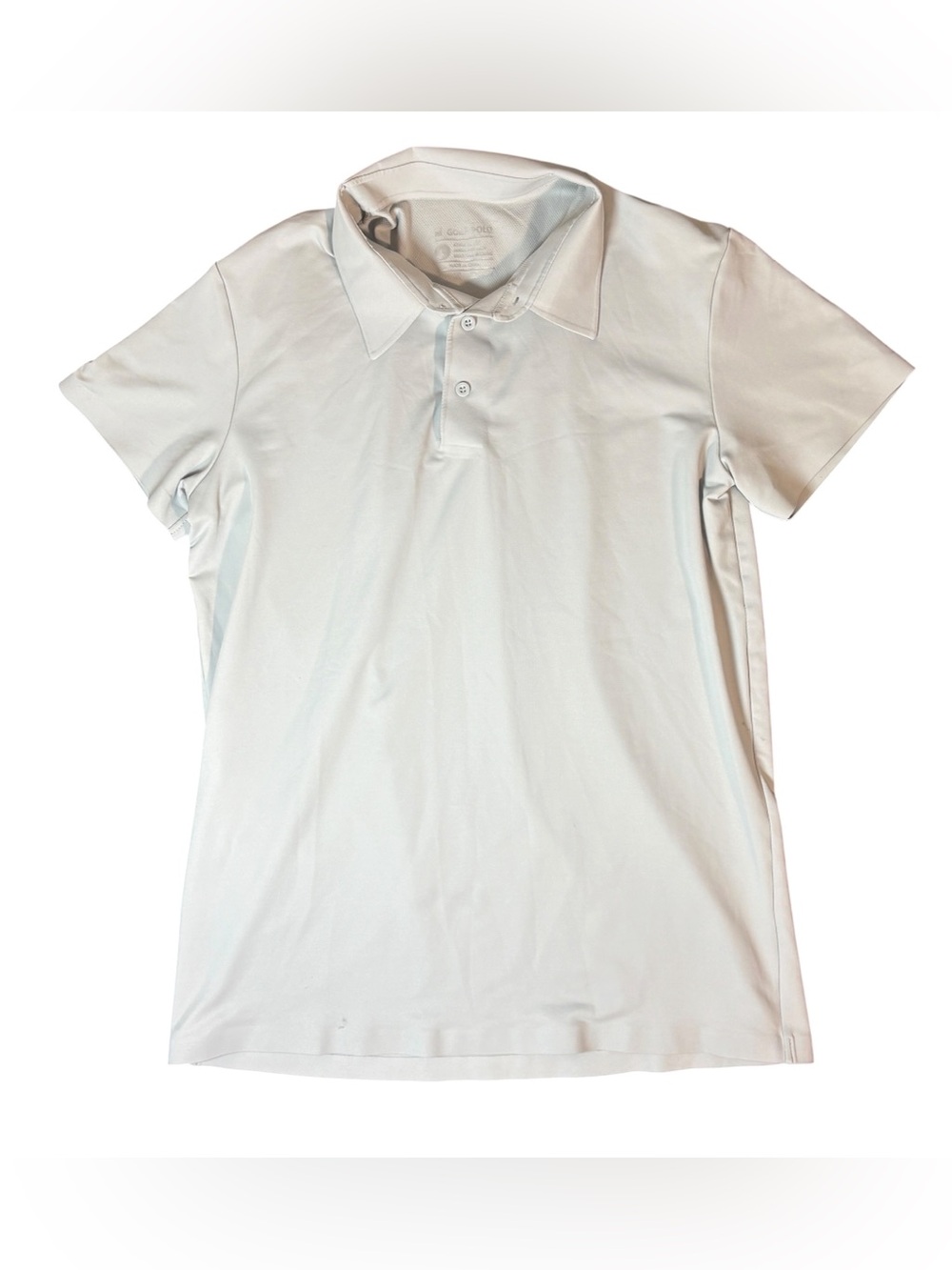 M Golf Polo White Performance Athletic Moisture Wicking Shirt Men’s Large